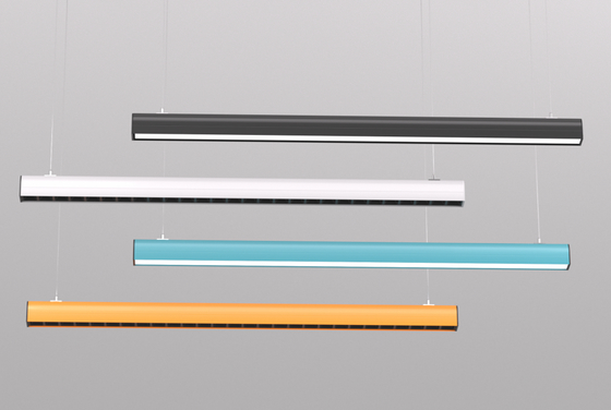 LETARON LED Lineare Anhängerleuchte (Hover + Gitter) Dämpfbarer Kronleuchter Kücheninsel Licht 4 Farben Moderne Lineare Kronleuchter Licht für Esszimmer Zuhause Büro Arbeitsbar